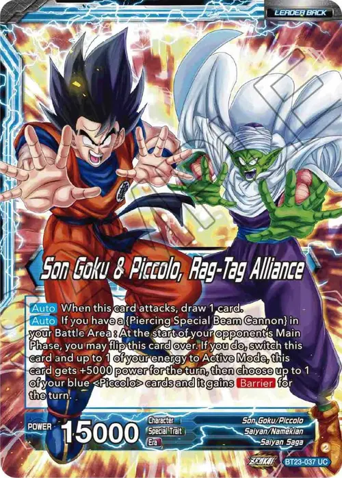 Son Goku // Son Goku & Piccolo, Rag-Tag Alliance card art