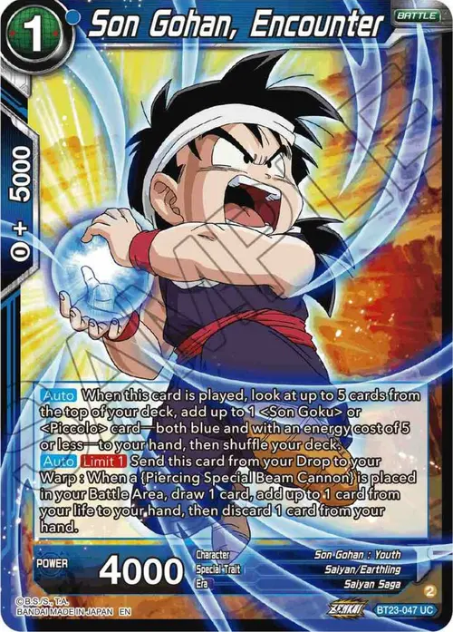 Son Gohan, Encounter card art