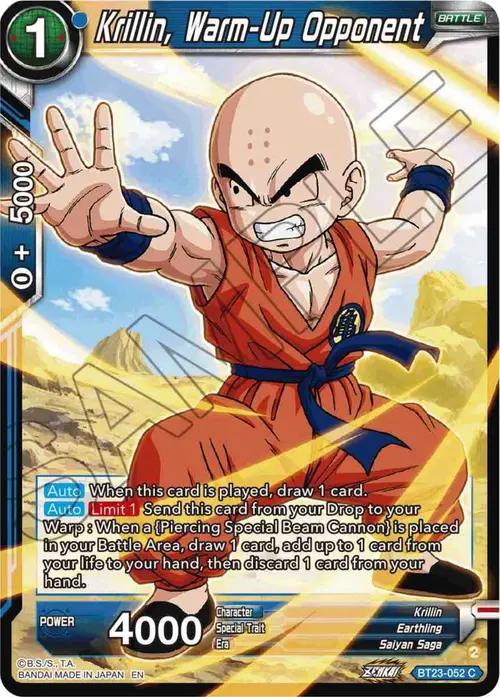 Krillin, Warm-Up Opponent card art