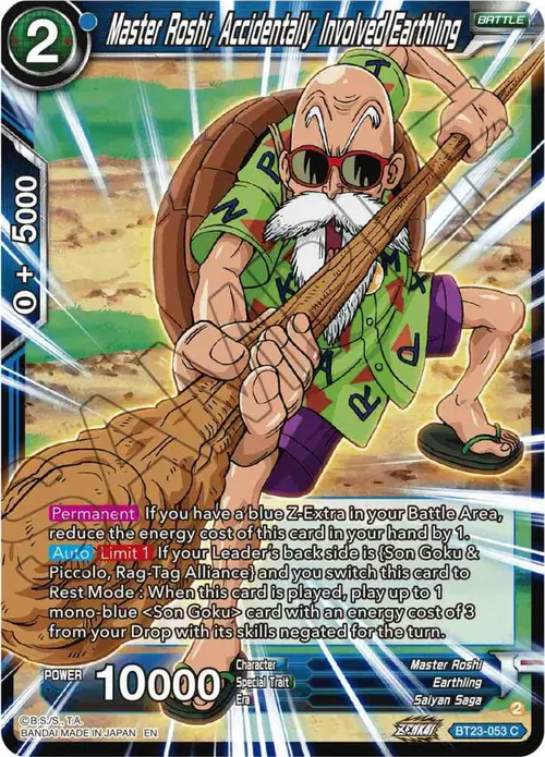 Master Roshi, Accidentally Involved Earthling card art