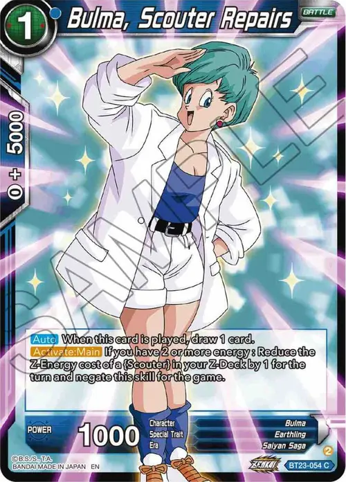 Bulma, Scouter Repairs card art