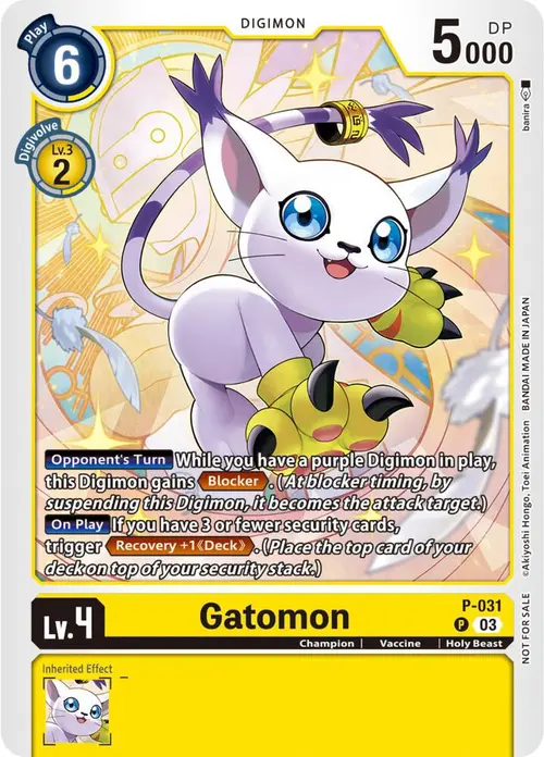 Gatomon - P-031 (Blast Ace Pre-Release) card art