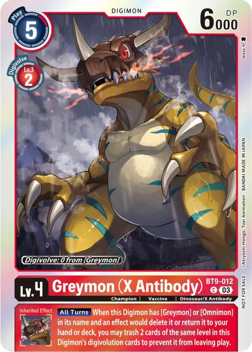 Greymon (X Antibody) (Blast Ace Pre-Release Winner) card art