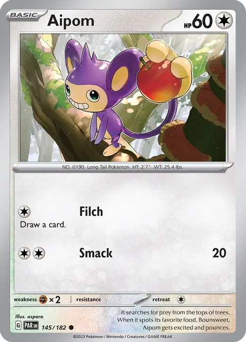 Aipom - 145/182 card art