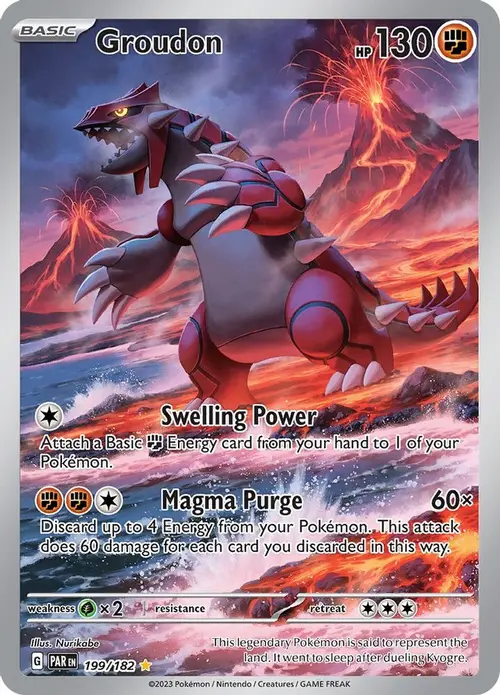 Groudon - 199/182 card art