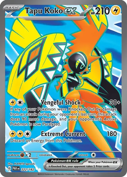 Tapu Koko ex - 222/182 card art