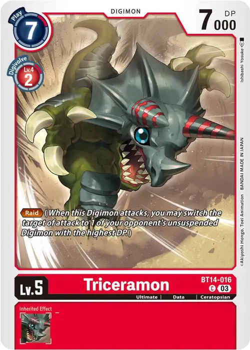 Triceramon card art