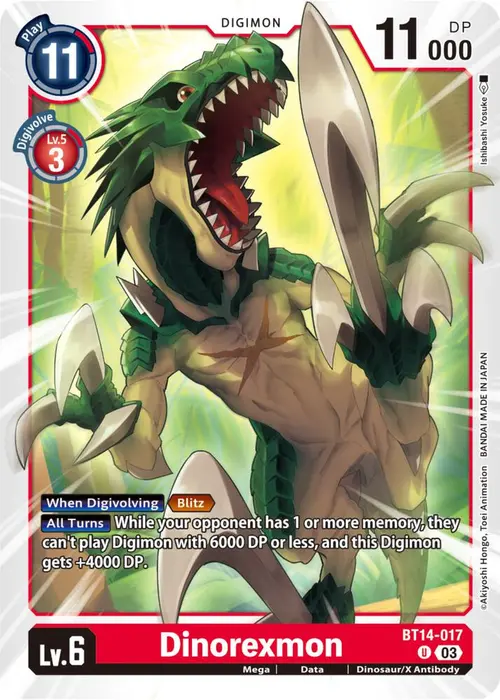 Dinorexmon card art
