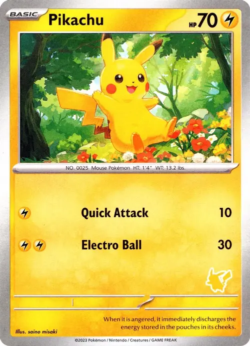 Pikachu card art