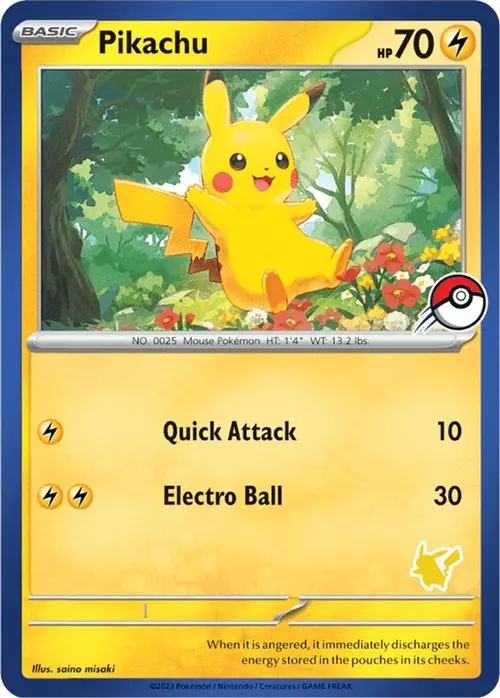Pikachu (Blue Border) card art