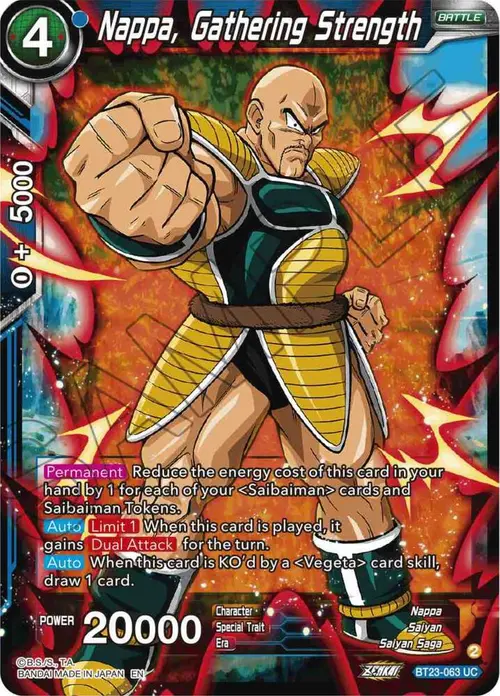 Nappa, Gathering Strength card art