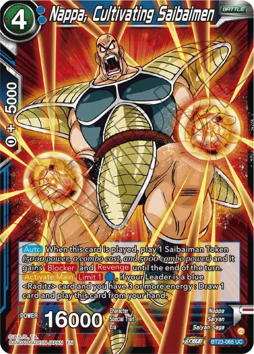 Nappa, Cultivating Saibaimen card art