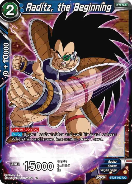 Raditz, the Beginning card art