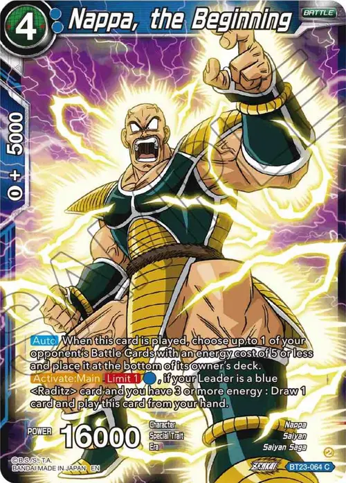 Nappa, the Beginning card art