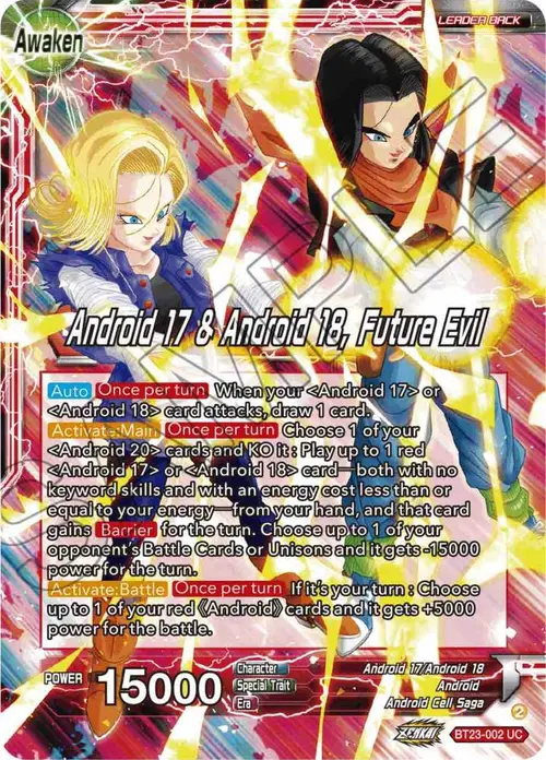 Android 17 & Android 18 // Android 17 & Android 18, Future Evil card art