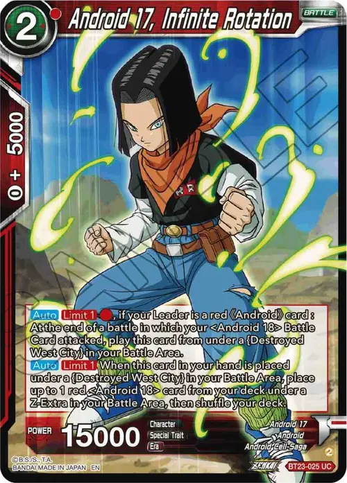 Android 17, Infinite Rotation card art