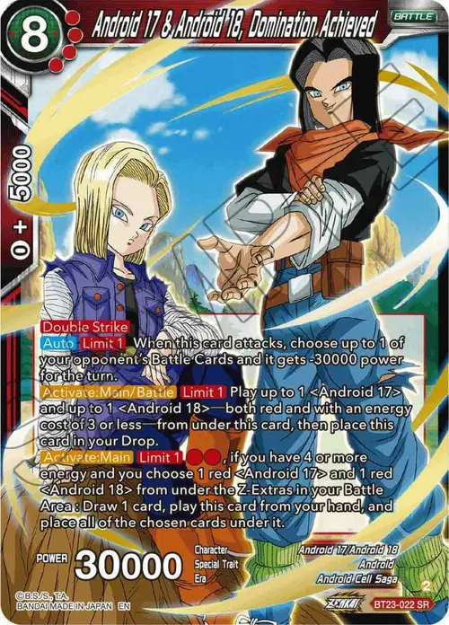 Android 17 & Android 18, Domination Achieved card art
