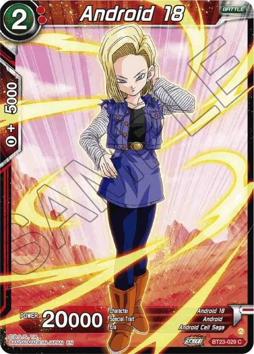 Android 18 card art