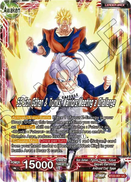 Son Gohan & Trunks // SS Son Gohan & Trunks, Warriors Meeting a Challenge card art