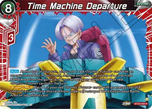 Time Machine Departure card art