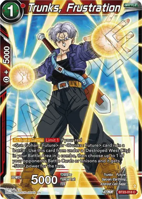 Trunks, Frustration card art
