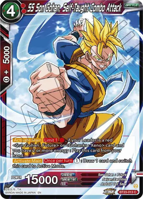 SS Son Gohan, Self-Taught Combo Attack card art