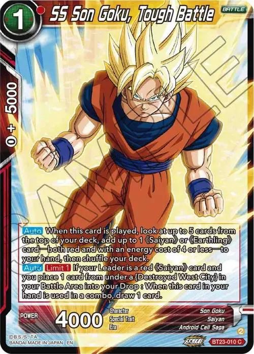 SS Son Goku, Tough Battle card art