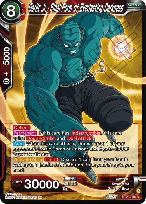 Garlic Jr., Final Form of Everlasting Darkness card art