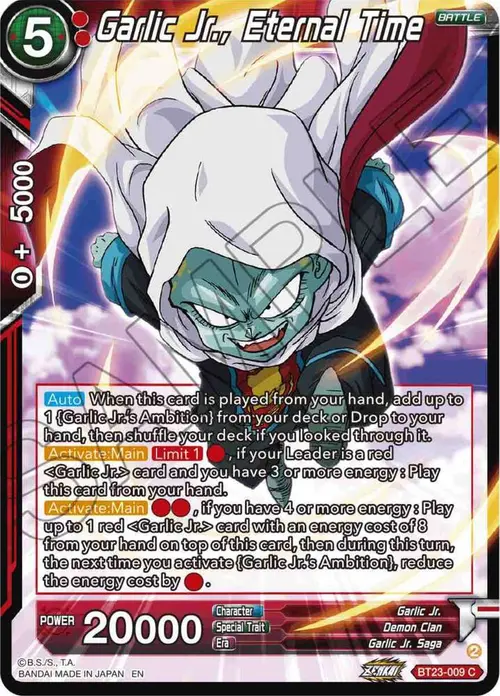 Garlic Jr., Eternal Time card art