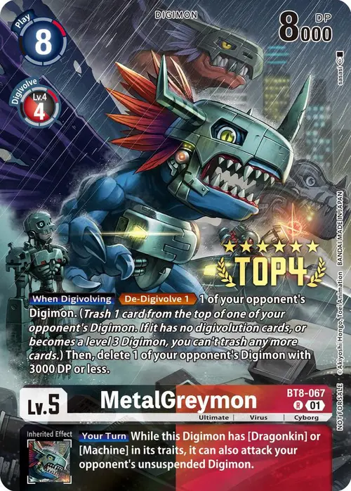 MetalGreymon (Digimon 3-On-3 Top 4) card art