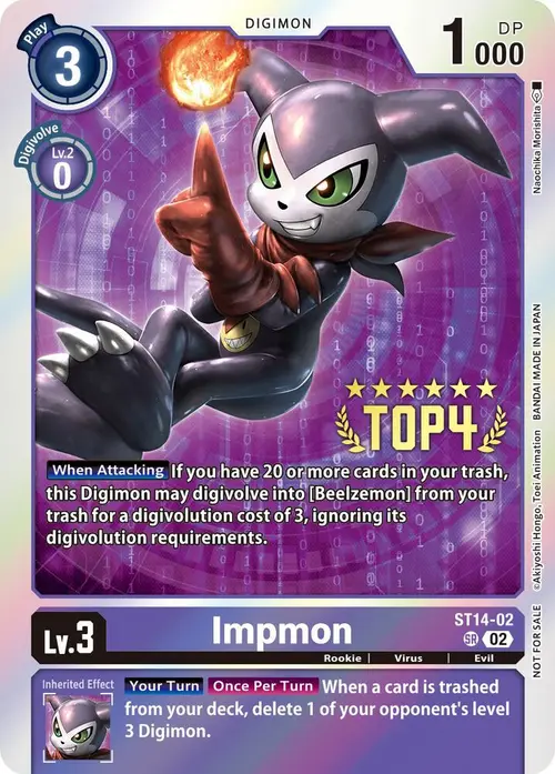Impmon (Digimon 3-On-3 Top 4) card art