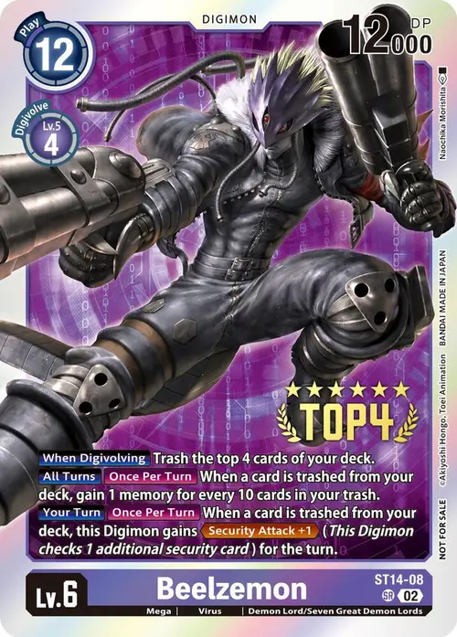 Beelzemon (Digimon 3-On-3 Top 4) card art