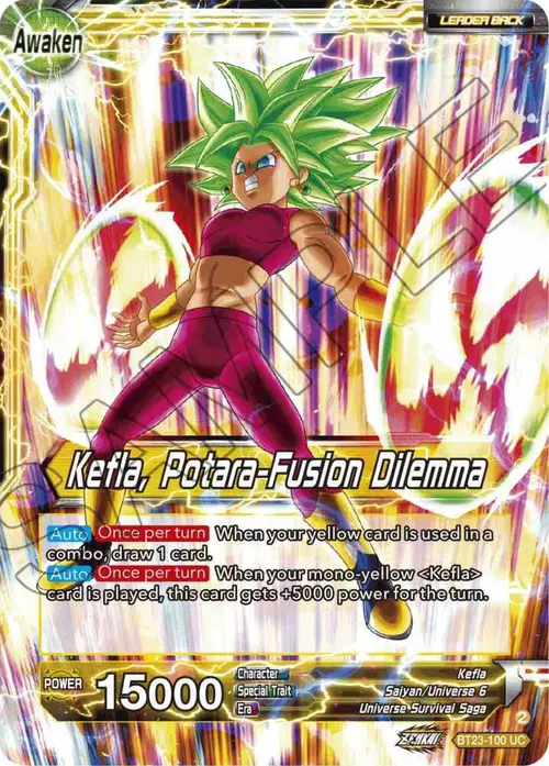 Kale & Caulifla // Kefla, Potara-Fusion Dilemma card art
