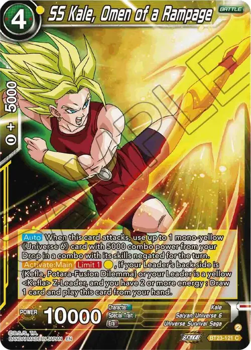 SS Kale, Omen of a Rampage card art