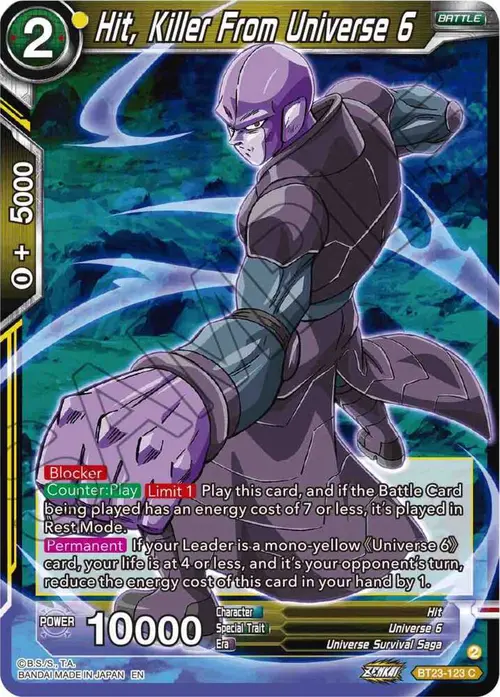 Hit, Killer From Universe 6 card art