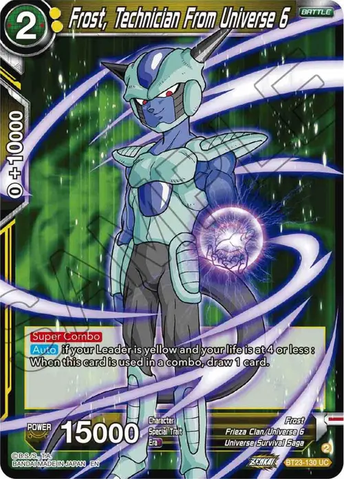Frost, Technician From Universe 6 card art