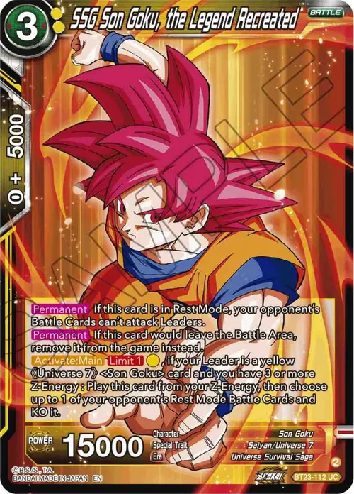 SSG Son Goku, the Legend Recreated card art