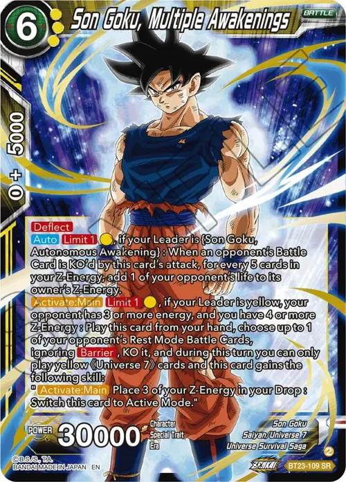 Son Goku, Multiple Awakenings card art
