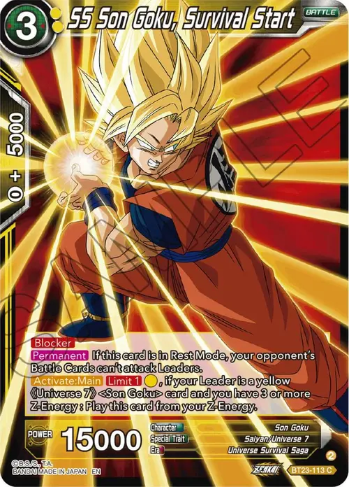 SS Son Goku, Survival Start card art