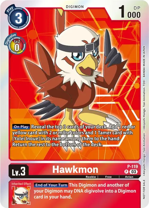 Hawkmon - P-119 (Tamer Party Pack -The Beginning- Ver. 2.0) card art