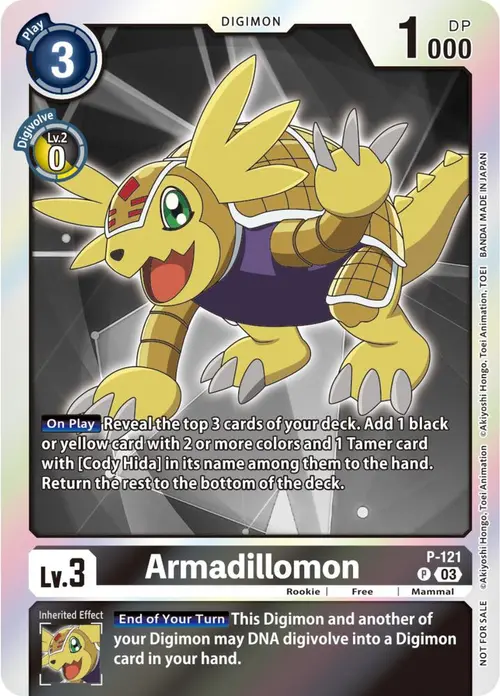 Armadillomon - P-121 (Tamer Party Pack -The Beginning- Ver. 2.0) card art