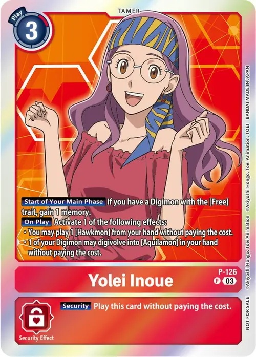 Yolei Inoue - P-126 (Tamer Party Pack -The Beginning- Ver. 2.0) card art
