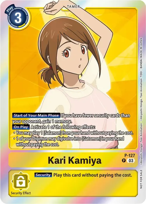 Kari Kamiya - P-127 (Tamer Party Pack -The Beginning- Ver. 2.0) card art