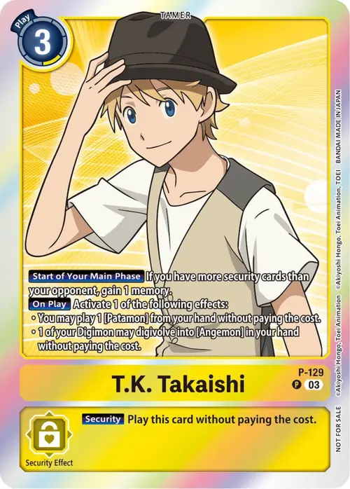 T.K. Takaishi - P-129 (Tamer Party Pack -The Beginning- Ver. 2.0) card art