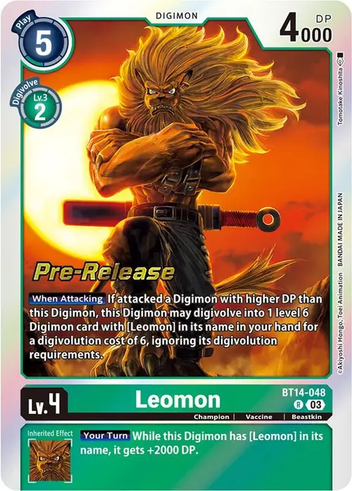Leomon card art