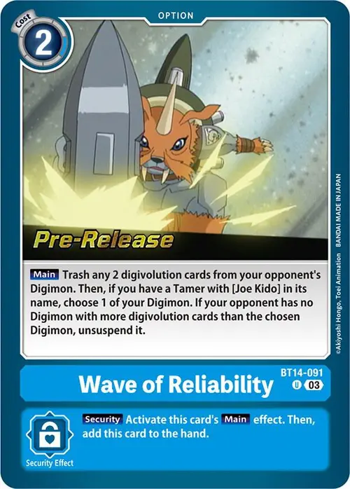 Wave of Reliability card art