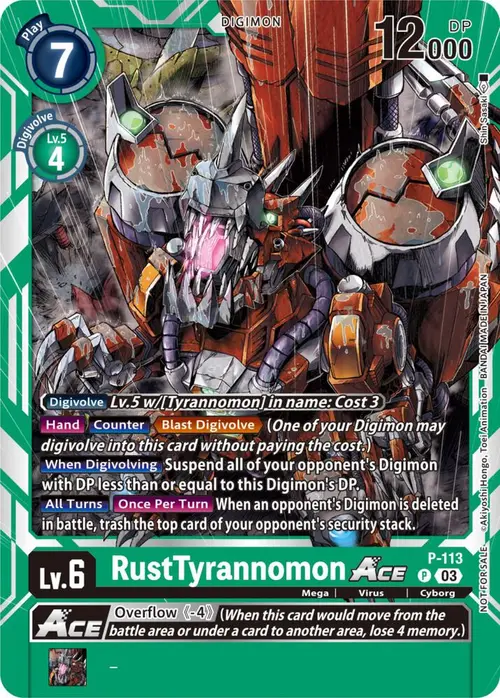 RustTyrannomon ACE - P-113 (3rd Anniversary Survey Pack) card art