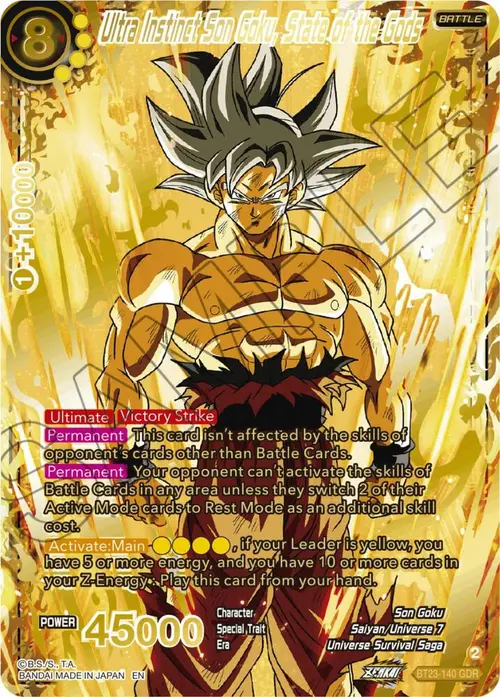 Ultra Instinct Son Goku, State of the Gods (GDR) card art