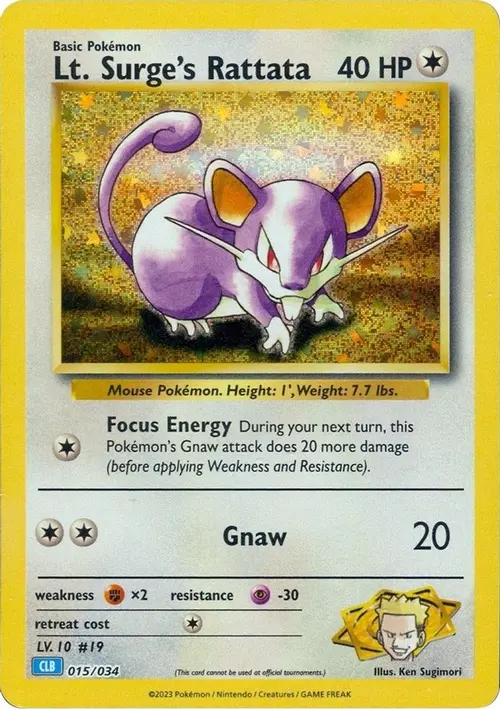 Lt. Surge's Rattata card art