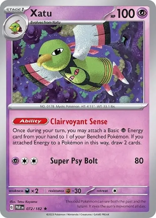 Xatu (Non-Holo) card art
